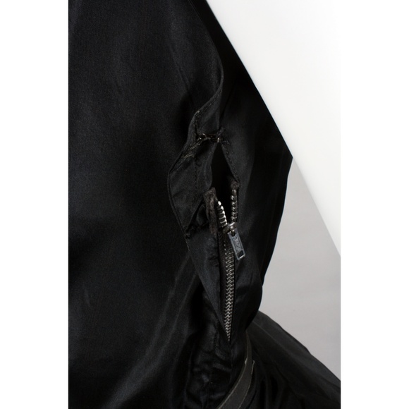 💣 M/L Vintage 1940s Little Black Dress SILK - Picture 5 of 8